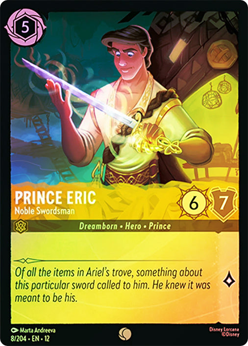 Wilds Unknown - 008/204 - Prince Eric - Noble Swordsman - Foil