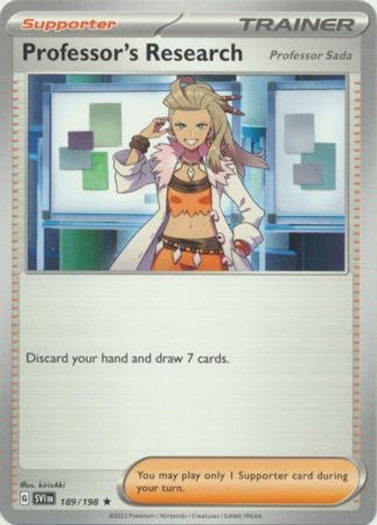 Scarlet &amp; Violet - 189/198 - Professor's Research (Professor Sada) - Holo