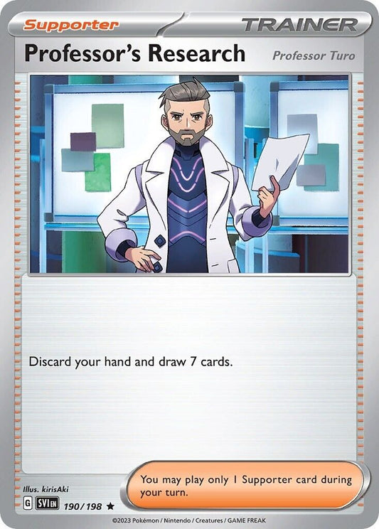 Scarlet &amp; Violet - 190/198 - Professor's Research (Professor Turo) - Holo