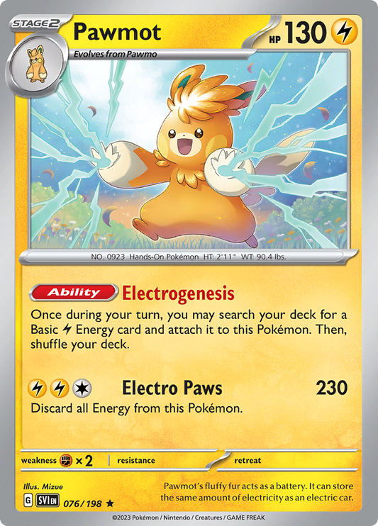 Scarlet &amp; Violet - 076/198 - Pawmot - Holo