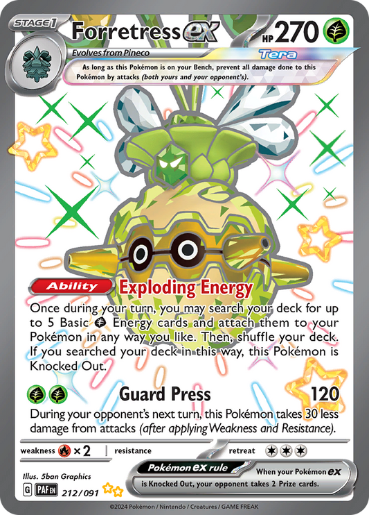 Paldean Fates - 212/091 - Forretress ex