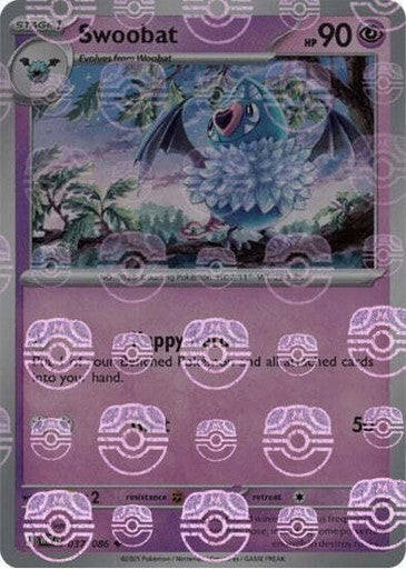 White Flare - 037/086 - Swoobat - Master Ball Reverse Holo