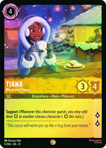 Winterspell - 005/204 - Tiana - Warm and Happy - Foil