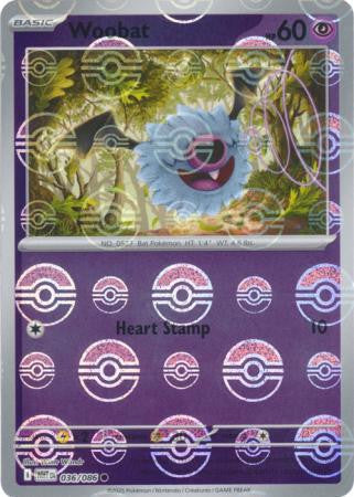 White Flare - 036/086 - Woobat - Poké Ball Reverse Holo