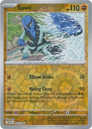 White Flare - 049/086 - Sawk - Reverse Holo