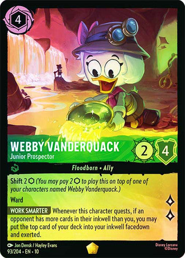 Whispers in the Well - 093/204 - Webby Vanderquack - Junior Prospector - Foil