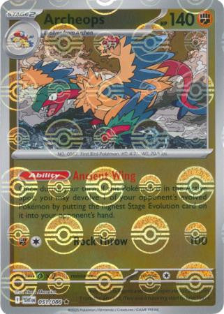 White Flare - 051/086 - Archeops - Poké Ball Reverse Holo