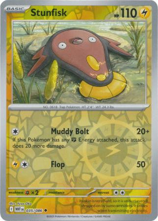 White Flare - 035/086 - Stunfisk - Reverse Holo