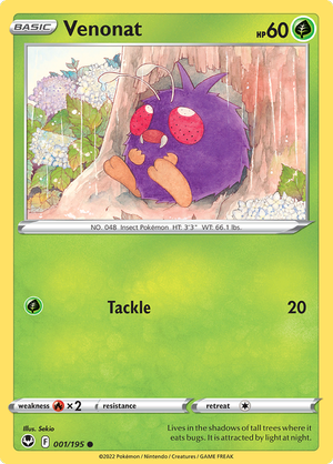 Silver Tempest - 001/195 - Venonat
