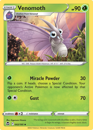 Silver Tempest - 002/195 - Venomoth