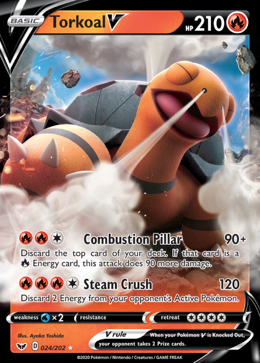 Sword &amp; Shield - 024/202 - Torkoal V