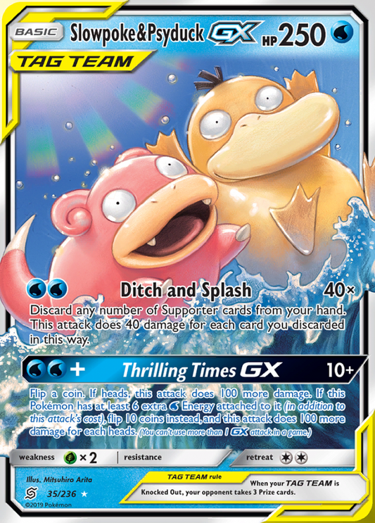 Unified Minds - 035/236 - Slowpoke &amp; Psyduck GX (Tag Team)