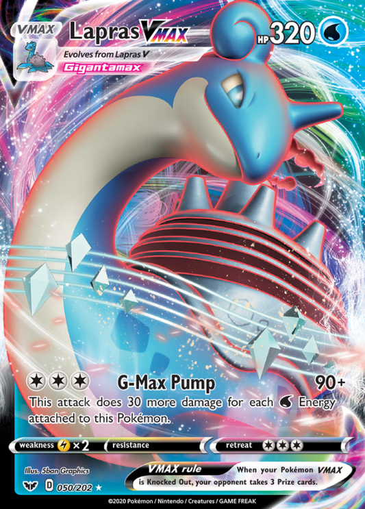 Sword &amp; Shield - 050/202 - Lapras VMAX