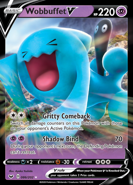 Sword &amp; Shield - 086/202 - Wobbuffet V