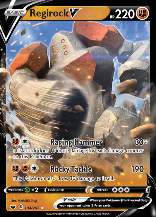 Sword &amp; Shield - 104/202 - Regirock V