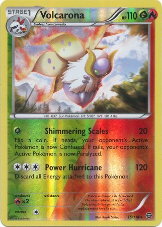 Steam Siege - 015/114 - Volcarona - Reverse Holo