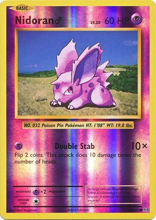 Evolutions - 043/108 - Nidoran ♂ - Reverse Holo