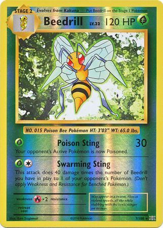 Evolutions - 007/108 - Beedrill - Reverse Holo