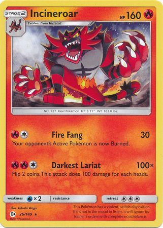 Sun &amp; Moon - 026/149 - Incineroar