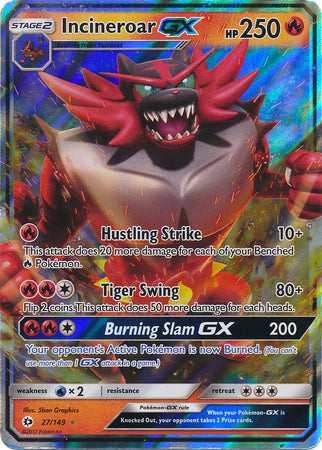 Sun &amp; Moon - 027/149 - Incineroar GX