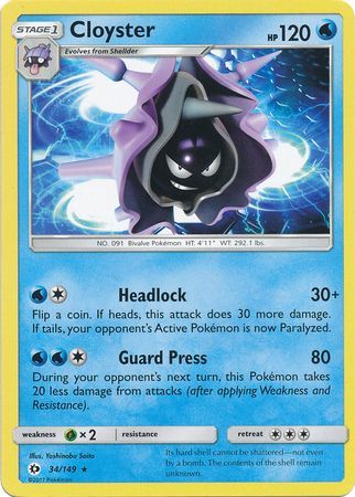 Sun &amp; Moon - 034/149 - Cloyster