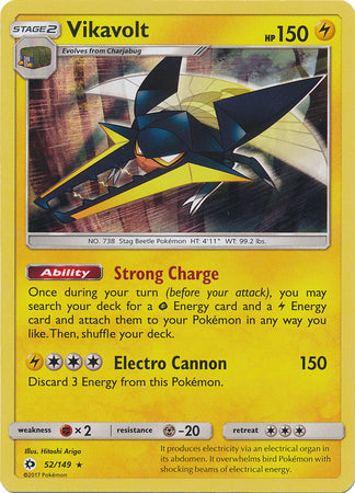 Sun &amp; Moon - 052/149 - Vikavolt - Holo