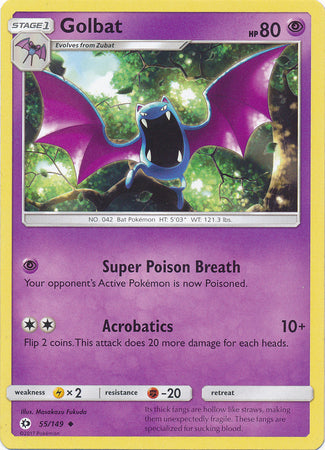 Sun &amp; Moon - 055/149 - Golbat