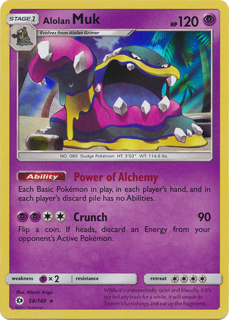 Sun &amp; Moon - 058/149 - Alolan Muk - Holo