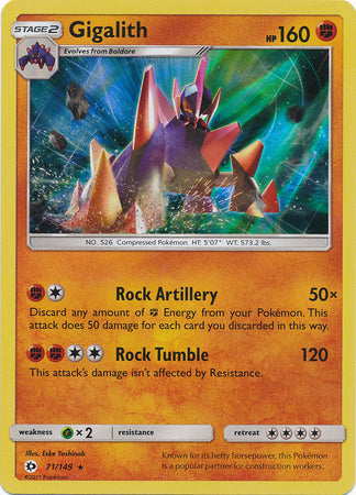 Sun &amp; Moon - 071/149 - Gigalith - Holo