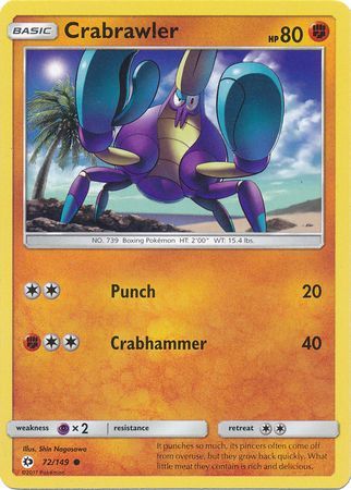 Sun &amp; Moon - 072/149 - Crabrawler