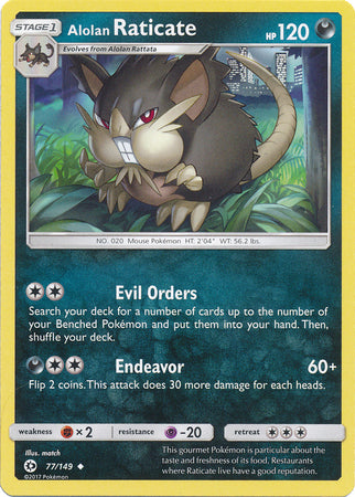 Sun &amp; Moon - 077/149 - Alolan Raticate