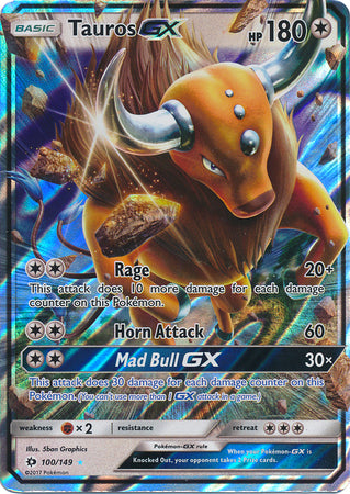 Sun &amp; Moon - 100/149 - Tauros GX