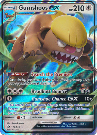 Sun &amp; Moon - 110/149 - Gumshoos GX