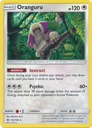Sun &amp; Moon - 113/149 - Oranguru - Holo