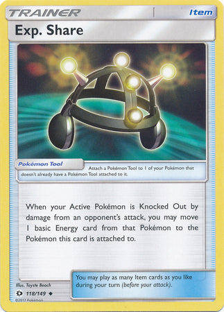 Sun &amp; Moon - 118/149 - Exp. Share