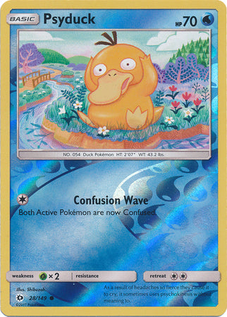 Sun &amp; Moon - 028/149 - Psyduck - Reverse Holo