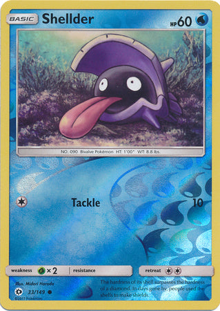 Sun &amp; Moon - 033/149 - Shellder - Reverse Holo