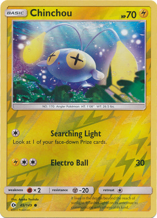 Sun &amp; Moon - 049/149 - Chinchou - Reverse Holo