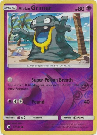 Sun &amp; Moon - 057/149 - Alolan Grimer - Reverse Holo