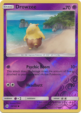 Sun &amp; Moon - 059/149 - Drowzee - Reverse Holo