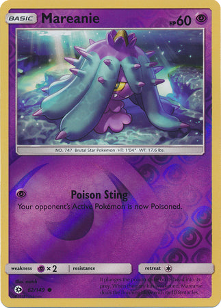 Sun &amp; Moon - 062/149 - Mareanie - Reverse Holo