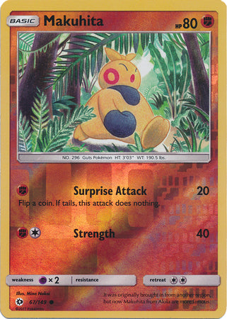 Sun &amp; Moon - 067/149 - Makuhita - Reverse Holo
