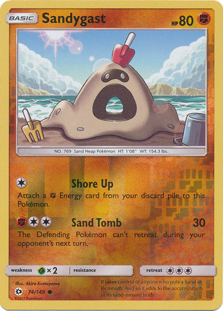 Sun &amp; Moon - 074/149 - Sandygast - Reverse Holo