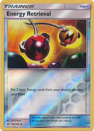Sun &amp; Moon - 116/149 - Energy Retrieval - Reverse Holo