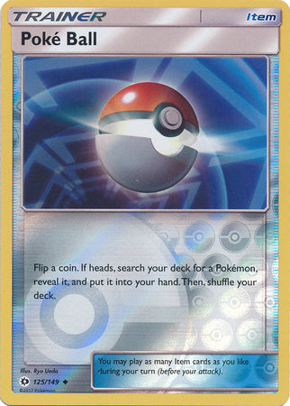Sun &amp; Moon - 125/149 - Poké Ball - Reverse Holo