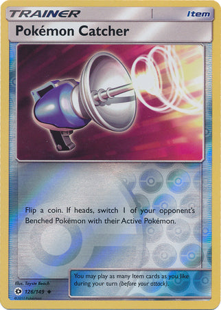 Sun &amp; Moon - 126/149 - Pokémon Catcher - Reverse Holo