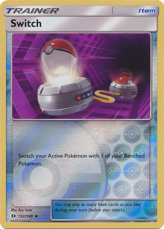 Sun &amp; Moon - 132/149 - Switch - Reverse Holo