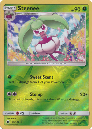 Sun &amp; Moon - 019/149 - Steenee - Reverse Holo