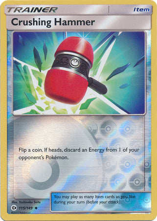 Sun &amp; Moon - 115/149 - Crushing Hammer - Reverse Holo