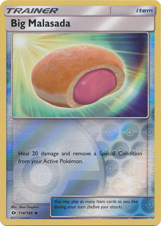 Sun &amp; Moon - 114/149 - Big Malasada - Reverse Holo